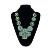 N-5276 European New Women Jewelry Exaggerated Retro Fashion Crystal Flowers Inlaid Rhinestones High Luxury Chunky Necklace