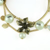 N-5280 European Silk Chain thread Tassels Love Pearl Crystal Leaves Flower Necklace