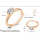 Luxury Brand Austrian Wedding Rings For women Rose Gold Plated Crystal Zircon Ring Jewelry For Women