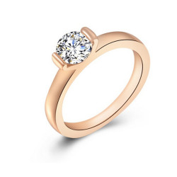 Luxury Brand Austrian Wedding Rings For women Rose Gold Plated Crystal Zircon Ring Jewelry For Women