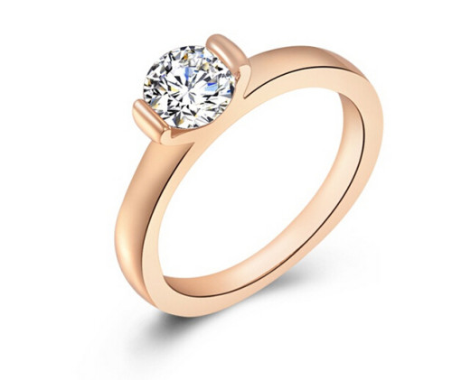 Luxury Brand Austrian Wedding Rings For women Rose Gold Plated Crystal Zircon Ring Jewelry For Women