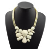 N-0769 European fashion style alloy geometric irregular gem necklace