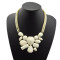 N-0769 European fashion style alloy geometric irregular gem necklace