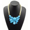 N-0769 European fashion style alloy geometric irregular gem necklace