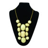 N-0777 Vintage Style Color Choose Resin Acrylic Gem Statement Choker Bib Necklace