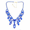 N-0252 Fashion Gold Metal Resin Gem Stone charming Choker Bib Necklace for Spring
