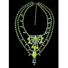 New Fashion Style Gold Plated Alloy Nobel Rhinestone 5 colors multilevel Resin Flower Necklace N-0280