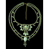 New Fashion Style Gold Plated Alloy Nobel Rhinestone 5 colors multilevel Resin Flower Necklace N-0280