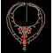 N-0279 2015 Style Nobel  Rhinestone 5 colors multilevel Resin Chains Necklace N-0279