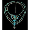N-0279 2015 Style Nobel  Rhinestone 5 colors multilevel Resin Chains Necklace N-0279