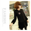 P-0163 Korean style pearl flower scarf buckle alloy rhinestone collar pin brooch