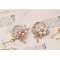 P-0163 Korean style pearl flower scarf buckle alloy rhinestone collar pin brooch