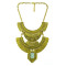 N-5292 European Vintage Style Carving Flower Moon Coin Tassels Crystal Necklace
