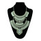 N-5292 European Vintage Style Carving Flower Moon Coin Tassels Crystal Necklace