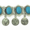 B-0433  European vintage retro style alloy botique silver plated turquoise fashion bracelet bangle