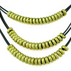N-5288 European multilayer leather chain choker necklace floating metal circles charm necklace jewelry for men women