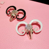 P-0162 Korean style chinese sheep animal  alloy rhinestone white/black 2 colors  pin brooch