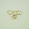 R-1164 fashion style peach Heart-shaped rhinestone ring  4pcs/set leaves ring