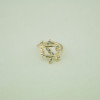 R-1164 fashion style peach Heart-shaped rhinestone ring  4pcs/set leaves ring