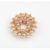 P-0158 European Fashion Jewelry Rhinestone Pearl Brooch Gold plated Flower Brooches For Wedding Bouquets Christmas Gift