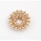 P-0158 European Fashion Jewelry Rhinestone Pearl Brooch Gold plated Flower Brooches For Wedding Bouquets Christmas Gift