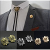 P-0164 fashion gold/silver/bronze 3 color shield collar brooch pin jewelry
