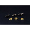 P-0164 fashion gold/silver/bronze 3 color shield collar brooch pin jewelry