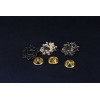 P-0164 fashion gold/silver/bronze 3 color shield collar brooch pin jewelry