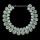 N-5301 European style vintage silver print leaves flower crystal drop stone luxury statement bib necklace