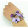 B-0429 Vintage Lady Bangle Silver Plated Rhinestone Flower Fashion National Style Enamel Glaze Frog Cuff Bangle Bracelet For Women