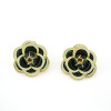 E-3383 Fashion Style Gold Plated Alloy Enamel Flower Earrings Ear Stud