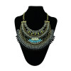 N-5310 Fashion Alloy Bronze Link Chain Multilayer Crystal Necklace