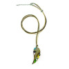 N-5300 European style multilayer Chain Crystal Rhinestone Colorful Wing Pendant Brooch Necklace