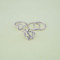 R-1164 fashion style peach Heart-shaped rhinestone ring  4pcs/set leaves ring