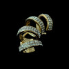 E-3382 Korean Fashion Jewelry Silver Gold Plated Charming Rhinestone Hollow Out Ear Cuff No Pierced Clip Earrings