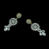 E-3376 Fashion Jewelry Gold Plated Crystal Rhinestone Flower Drop Dangle Earrings