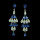 E-3384 Fashion Jewelry Silver Plated Zircon Crystal Rhinestone Flower Drop Dangle Earrings