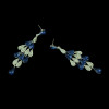E-3384 Fashion Jewelry Silver Plated Zircon Crystal Rhinestone Flower Drop Dangle Earrings