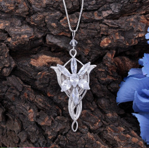 N-5325 New Lord Of The Style Princess Evening Star Pendant Necklace Crystal Twilight Star Chain Statement Necklace