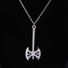 N-5322 European style silver plated alloy hobbit axe pendant men necklace