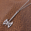 N-5322 European style silver plated alloy hobbit axe pendant men necklace