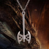 N-5322 European style silver plated alloy hobbit axe pendant men necklace