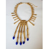 N-5326 European and American style retro exaggerated gold plated alloy bone necklace