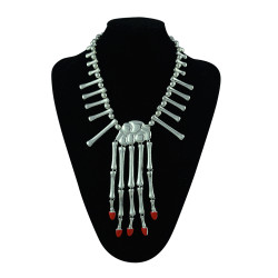 N-5326 European and American style retro exaggerated gold plated alloy bone necklace