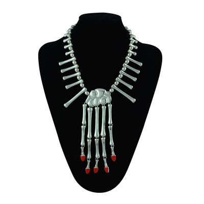 N-5326 European and American style retro exaggerated gold plated alloy bone necklace