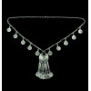 N-5332 European vintage style silver plated alloy tassel coin necklace