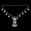 N-5332 European vintage style silver plated alloy tassel coin necklace