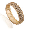 B-0412  9 Styles Vintage Silver Golden Wide Chain Simple Pearl Bead Pattern Cuff  Bangle Bracelet 9 Design