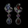 E-3390 European Style design jewelry flower rhinestone big crystal dangle earring