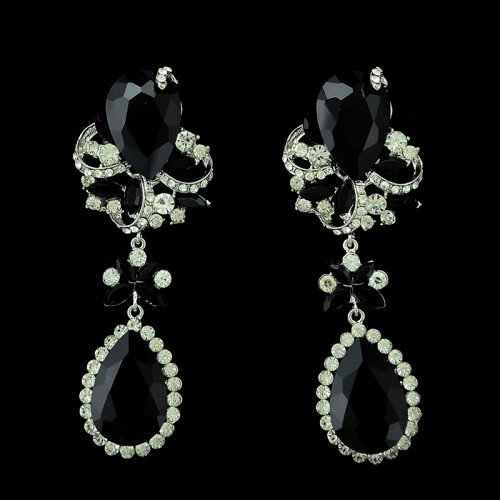 E-3390 European Style design jewelry flower rhinestone big crystal dangle earring